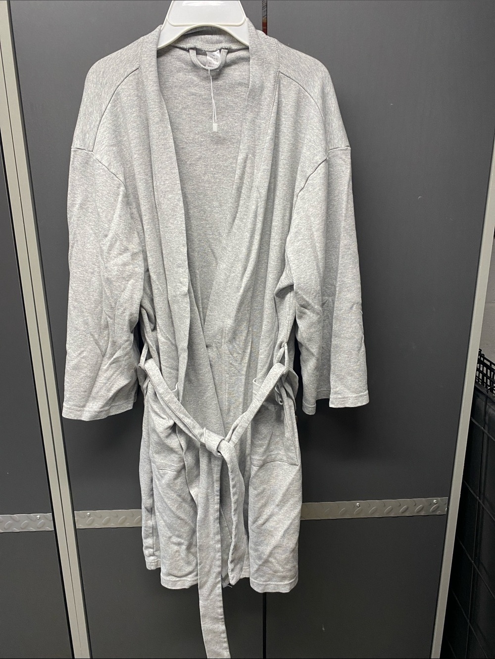 Women's Light Gray Belted Robe